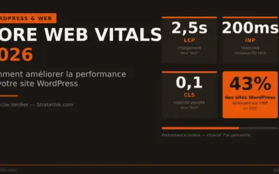 Core Web Vitals 2026 : améliorez votre site WordPress en 6 étapes