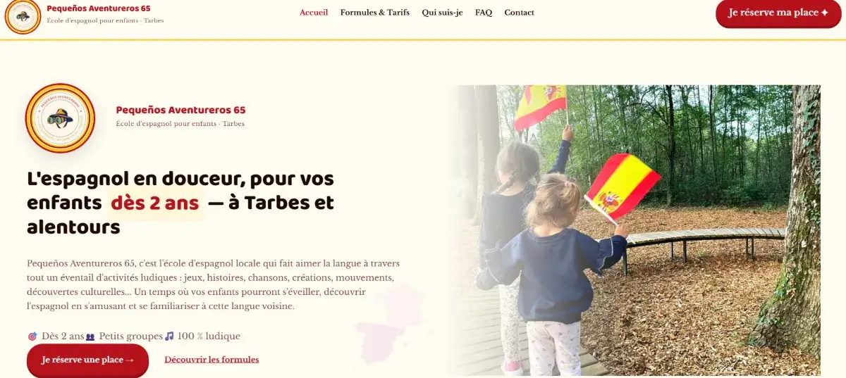 Pequeños Aventureros 65 - Site internet de l'école d'espagnol pour enfants à Tarbes